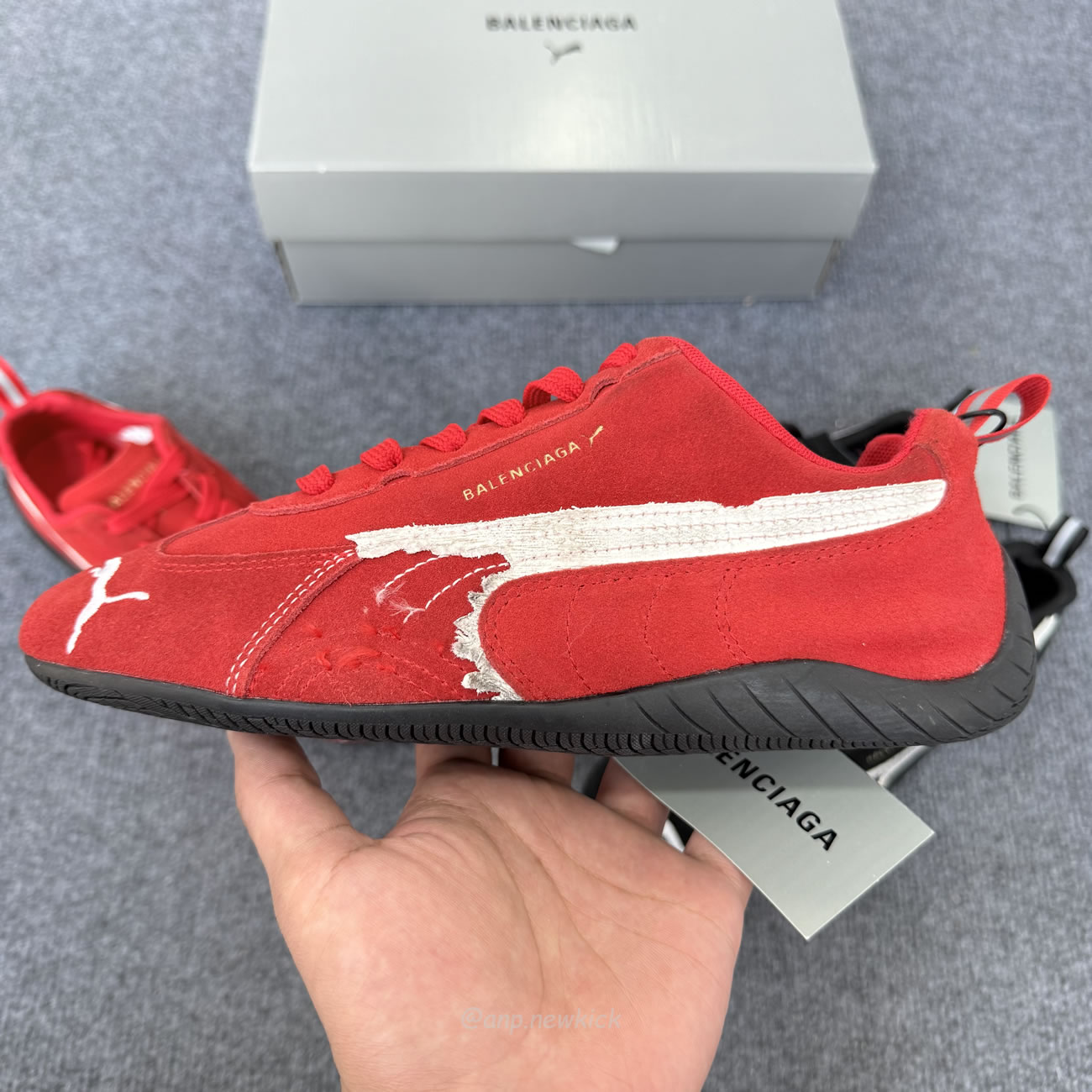 Balenciaga X Puma Ultrasoft Speedcat Sneakers Red White Black (9) - www.newkick.org Balenciaga X Puma Ultrasoft Speedcat Sneakers Red White Black (9) - www.newkick.org