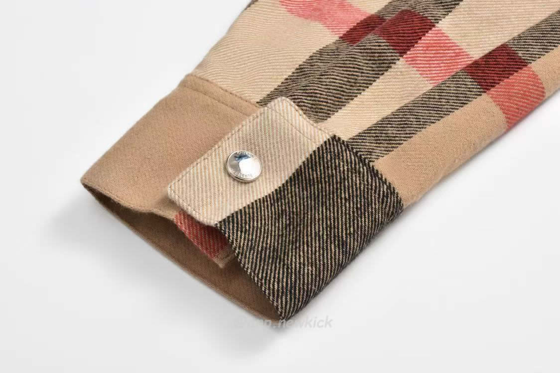 Burberry Check Wool Cotton Zip Front Shirt (3) - www.newkick.org