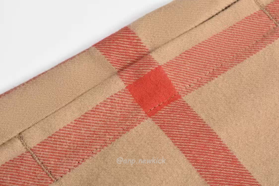 Burberry Check Wool Cotton Zip Front Shirt (5) - www.newkick.org