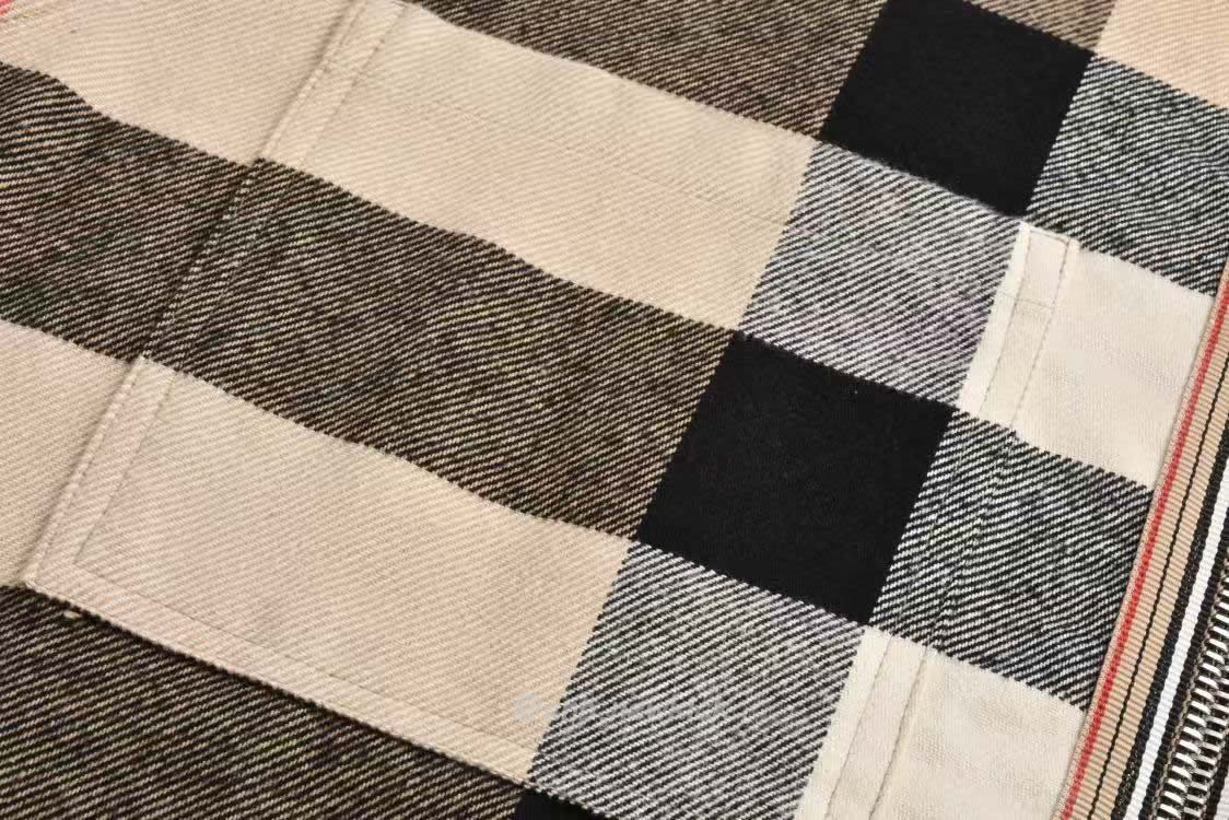 Burberry Check Wool Cotton Zip Front Shirt (6) - www.newkick.org