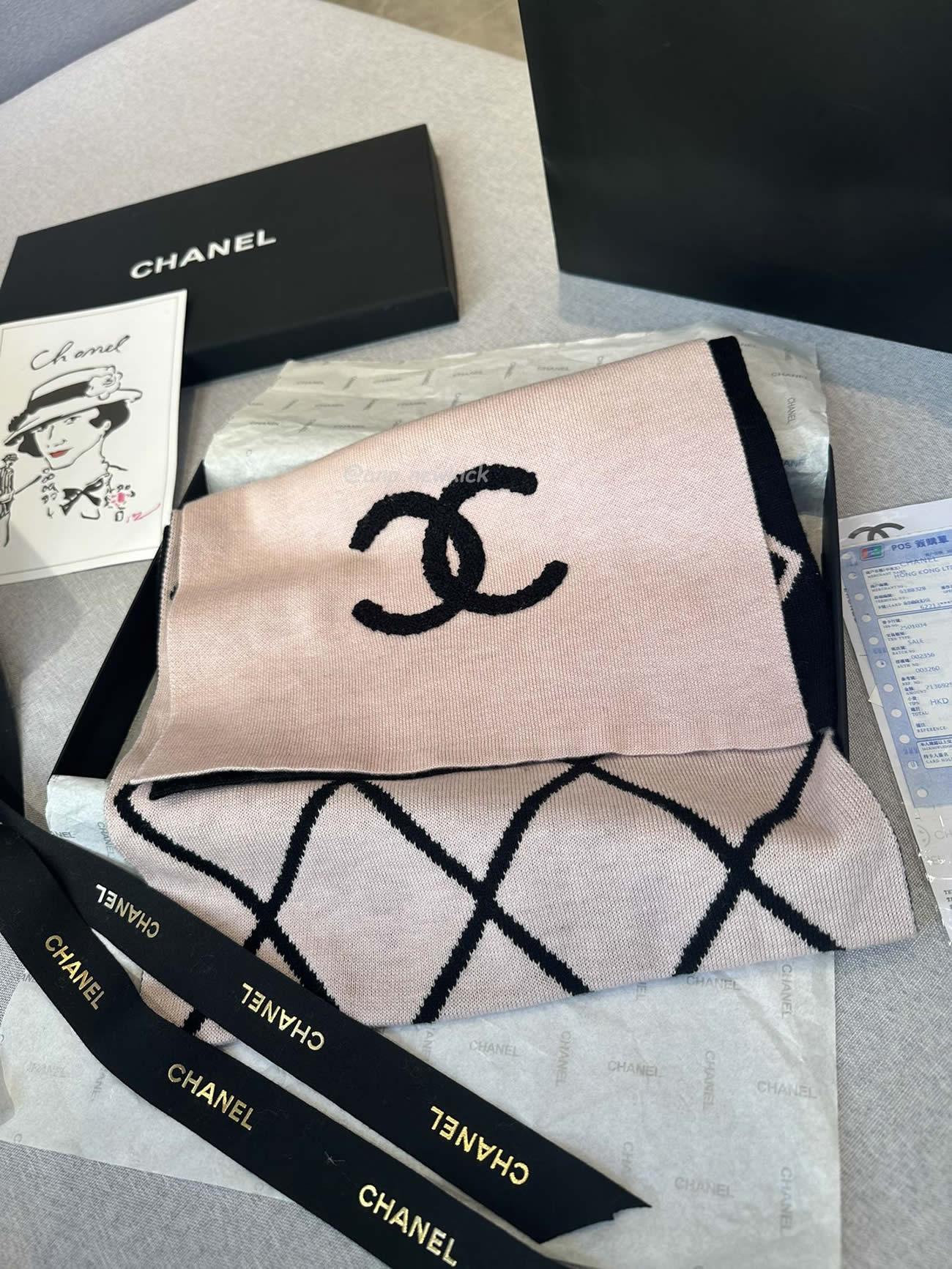 Chanel 2024 New 24b Cashmere Knitted Scarf 30x180cm (4) - www.newkick.org Chanel 2024 New 24b Cashmere Knitted Scarf 30x180cm (4) - www.newkick.org