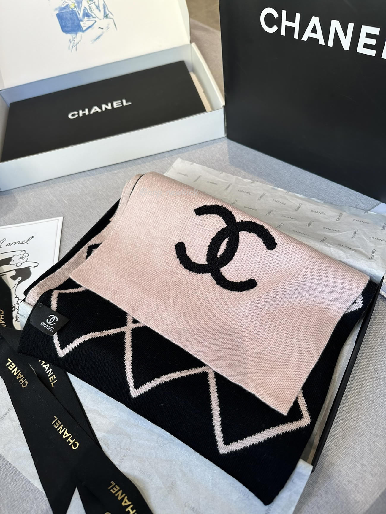 Chanel 2024 New 24b Cashmere Knitted Scarf 30x180cm (6) - www.newkick.org Chanel 2024 New 24b Cashmere Knitted Scarf 30x180cm (6) - www.newkick.org