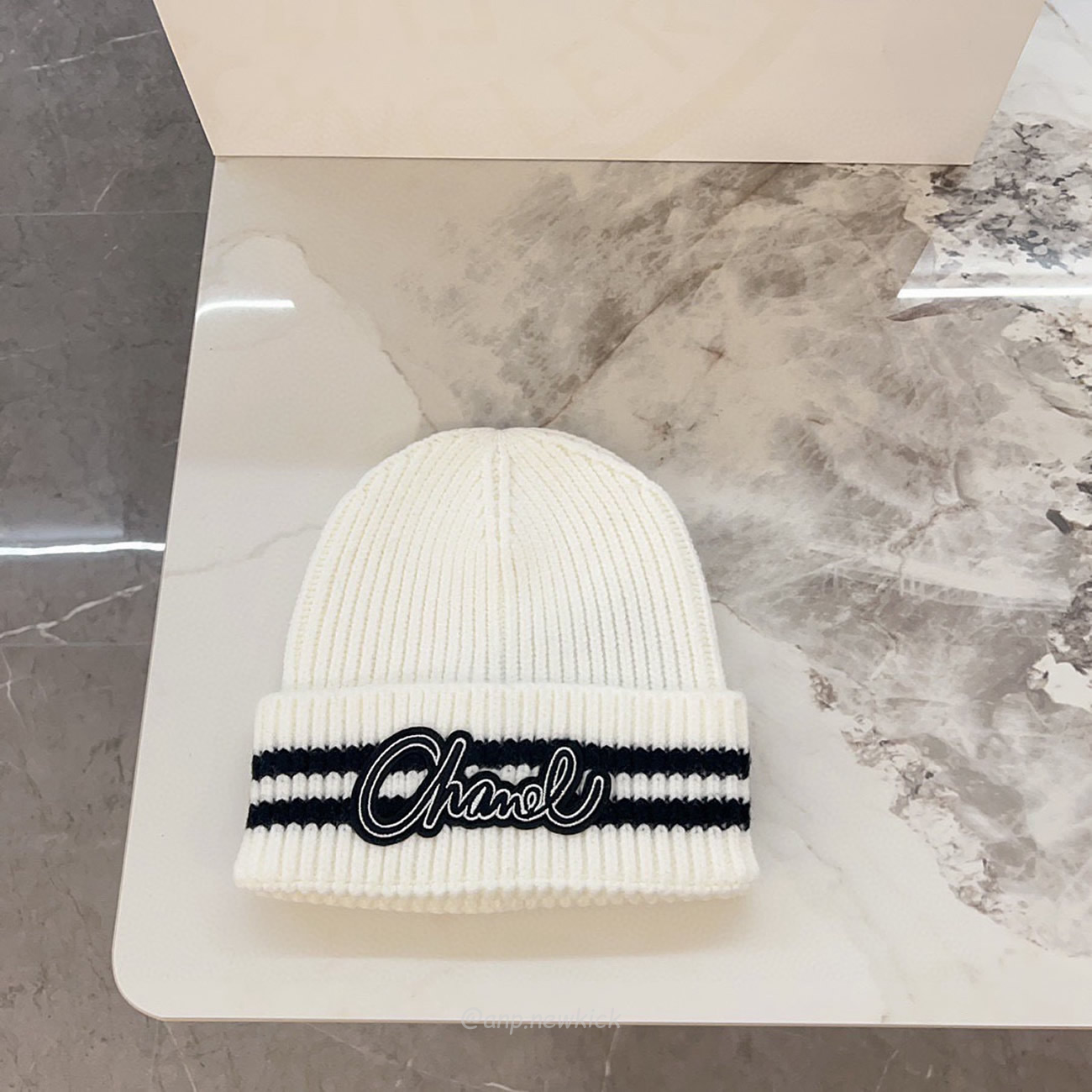 Chanel Knitted Cold Hat White Black Gray Brown (10) - www.newkick.org