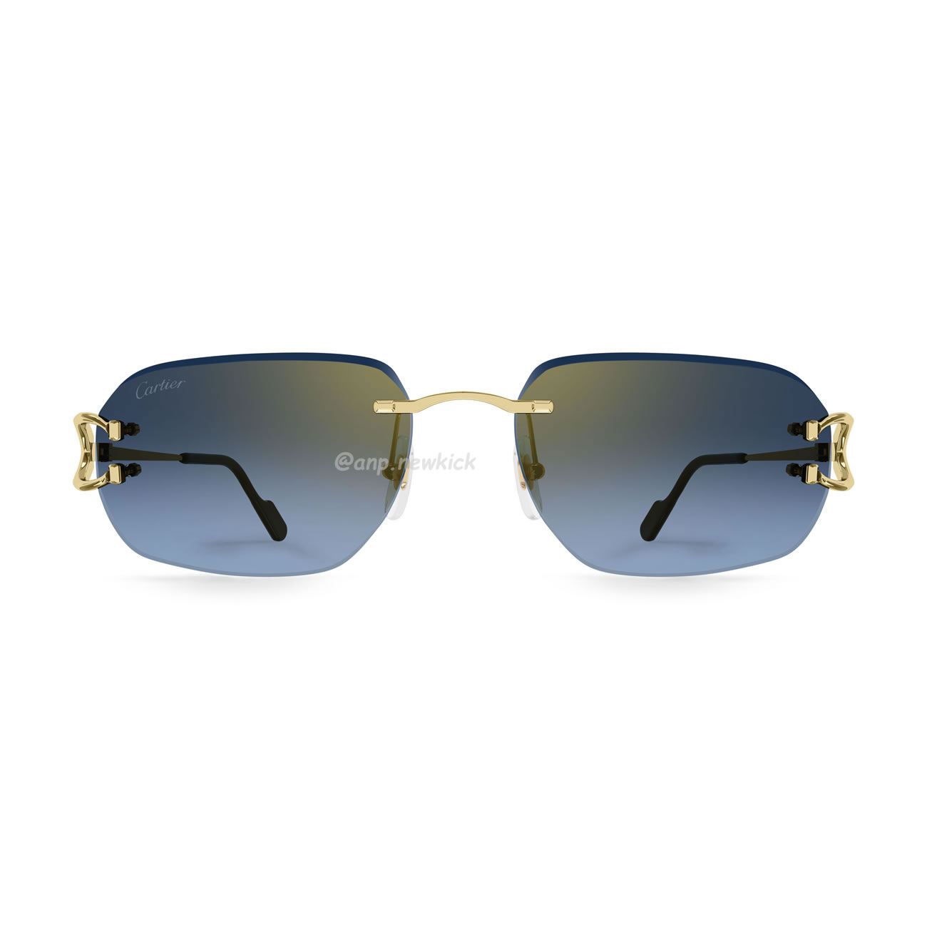 Cartier Ct0468s 58 Blue Gold Sunglasses (1) - www.newkick.org