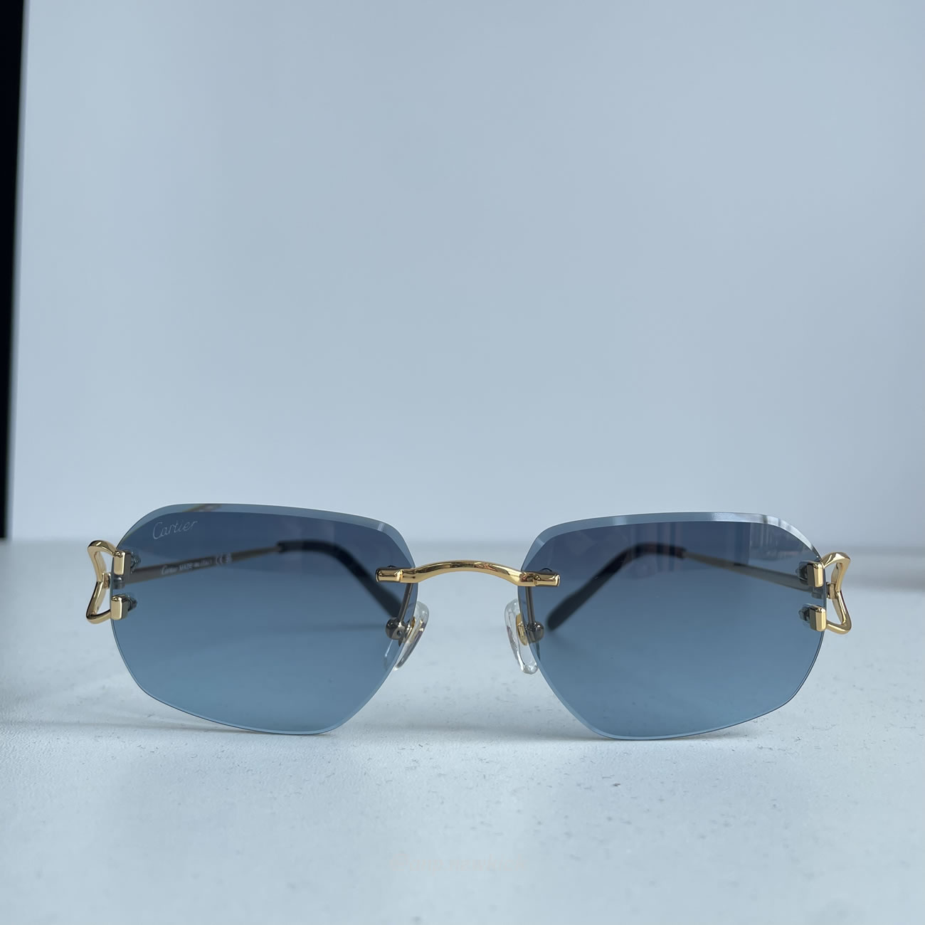 Cartier Ct0468s 58 Blue Gold Sunglasses (5) - www.newkick.org