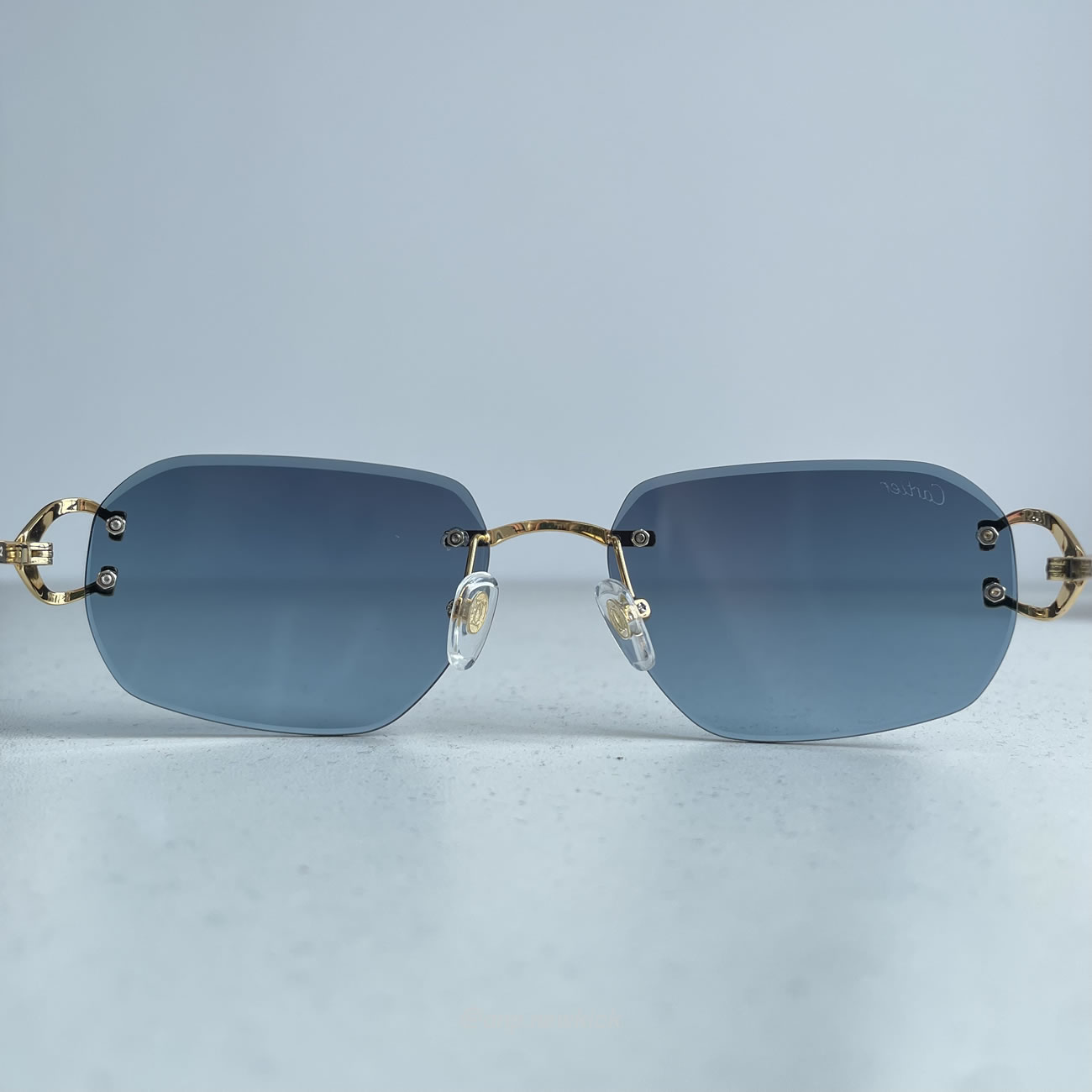 Cartier Ct0468s 58 Blue Gold Sunglasses (6) - www.newkick.org