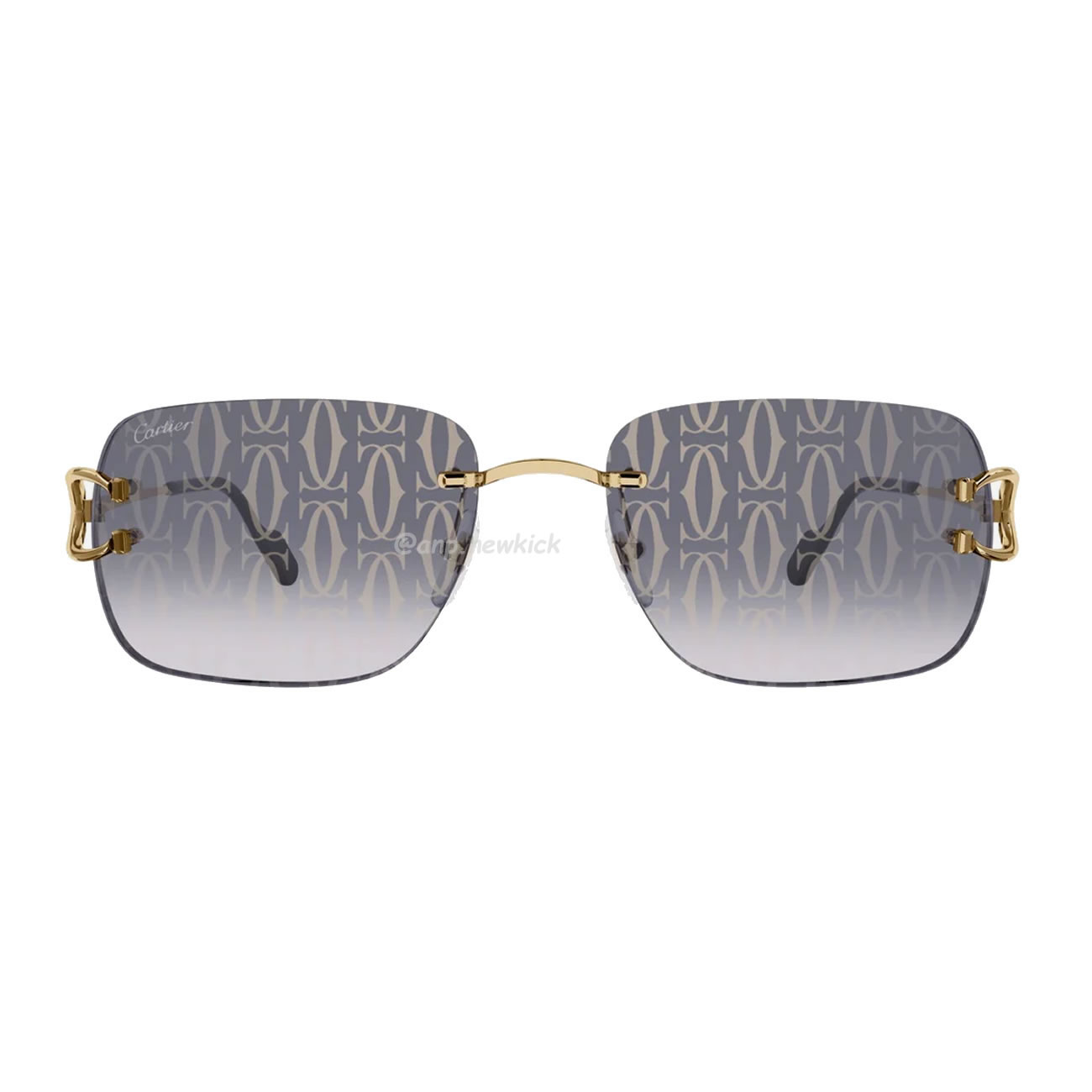 Cartier Eyewear Rimless Rectangle Frame Sunglasses (11) - www.newkick.org