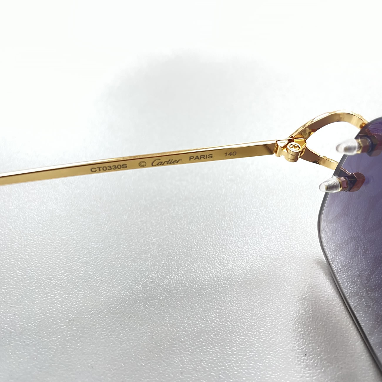 Cartier Eyewear Rimless Rectangle Frame Sunglasses (2) - www.newkick.org