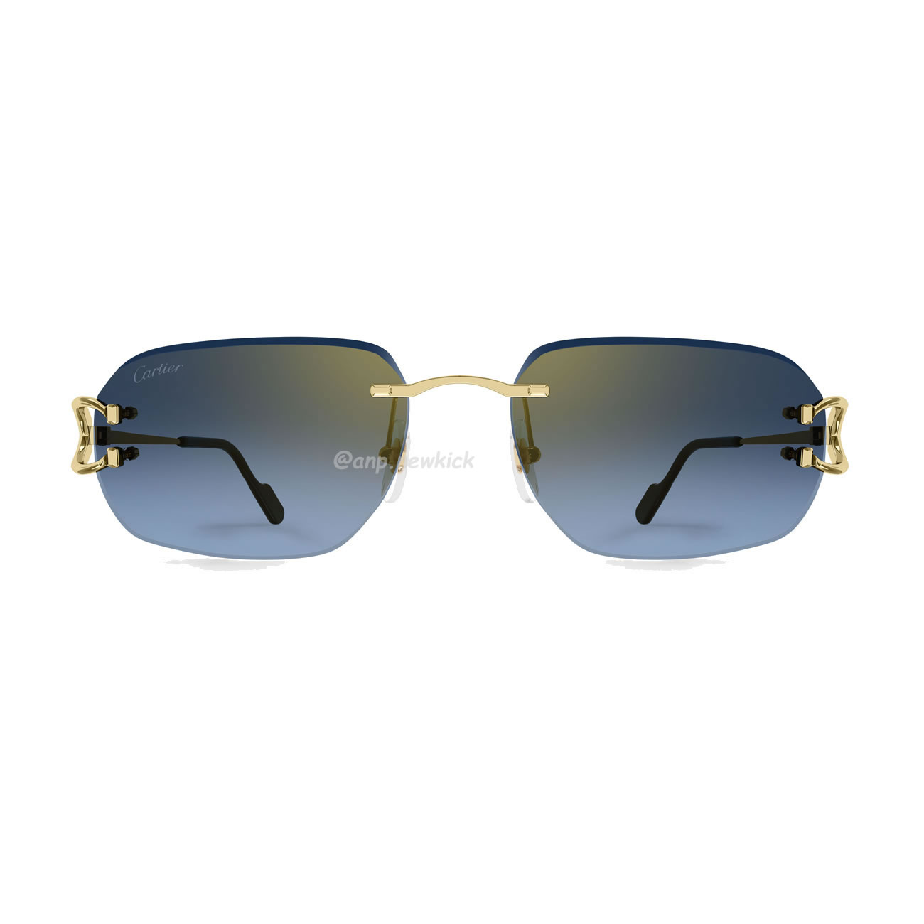 Cartier Eyewear Rimless Rectangle Frame Sunglasses (7) - www.newkick.org