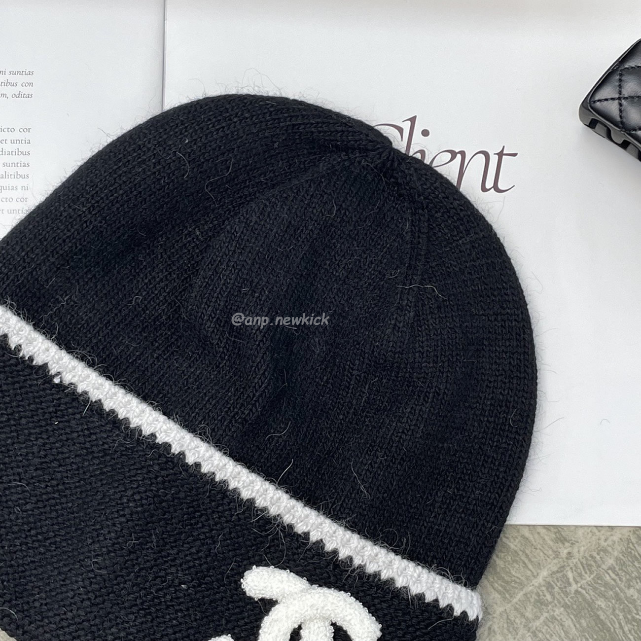 Chanel Cc Logo Black Beanie Hat (2) - www.newkick.org