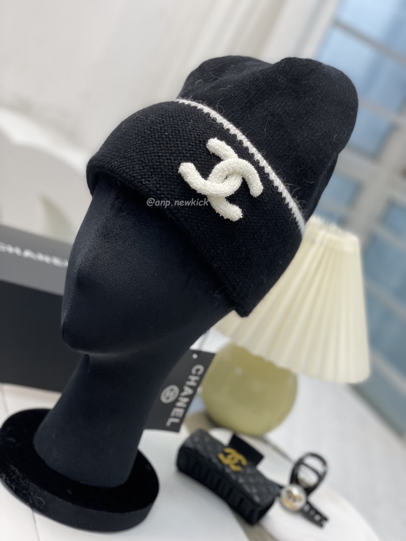 Chanel Cc Logo Black Beanie Hat (3) - www.newkick.org
