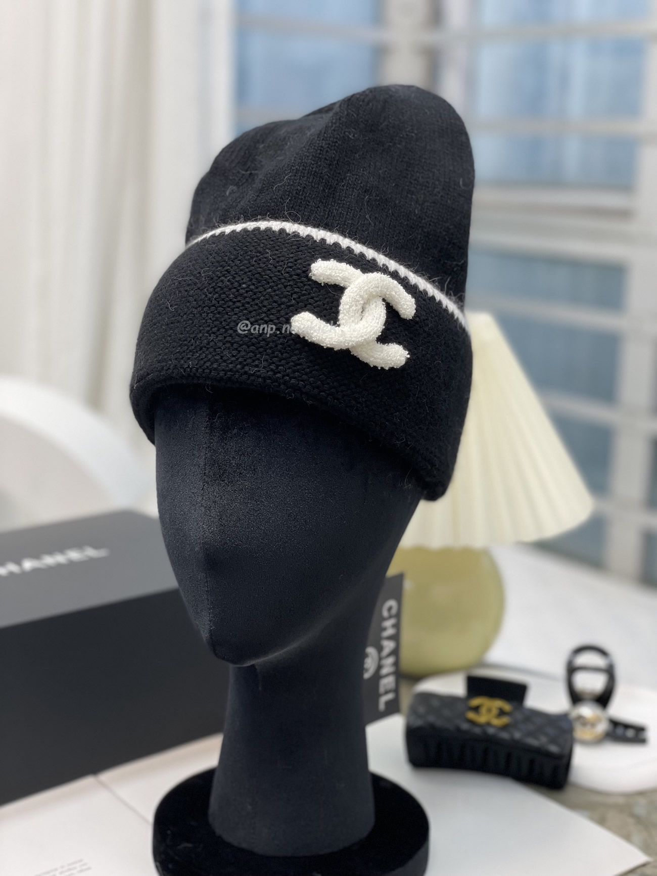 Chanel Cc Logo Black Beanie Hat (4) - www.newkick.org