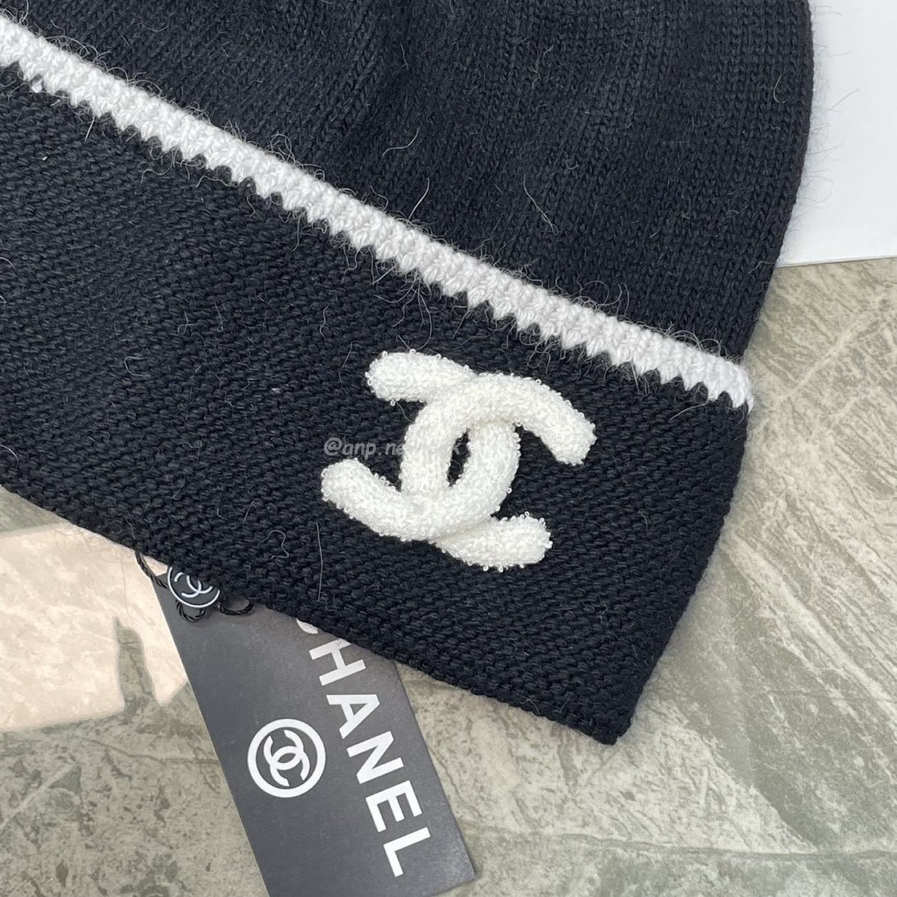 Chanel Cc Logo Black Beanie Hat (5) - www.newkick.org