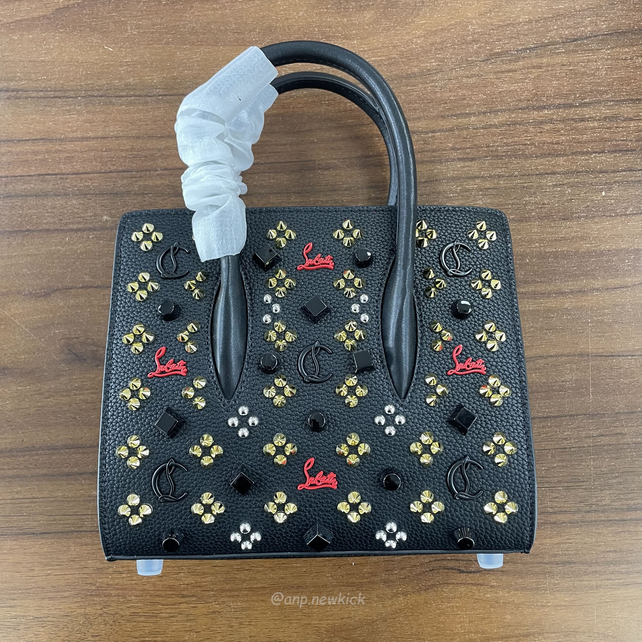 Christian Louboutin Black Red Leather Mini Studded Paloma Tote (5) - www.newkick.org Christian Louboutin Black Red Leather Mini Studded Paloma Tote (5) - www.newkick.org