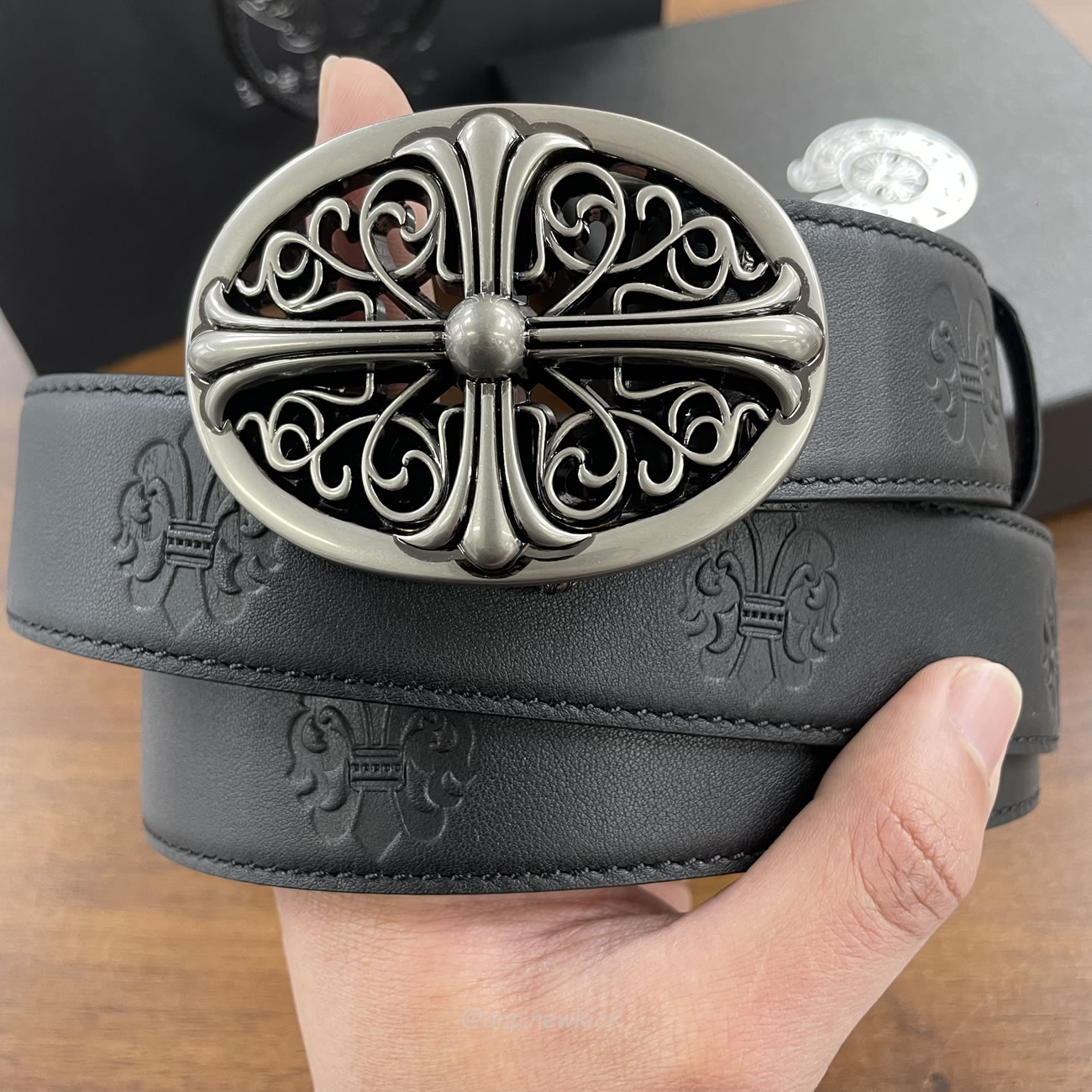 Chrome Hearts Classic Oval Cross Leather Belt Black (3) - www.newkick.org Chrome Hearts Classic Oval Cross Leather Belt Black (3) - www.newkick.org