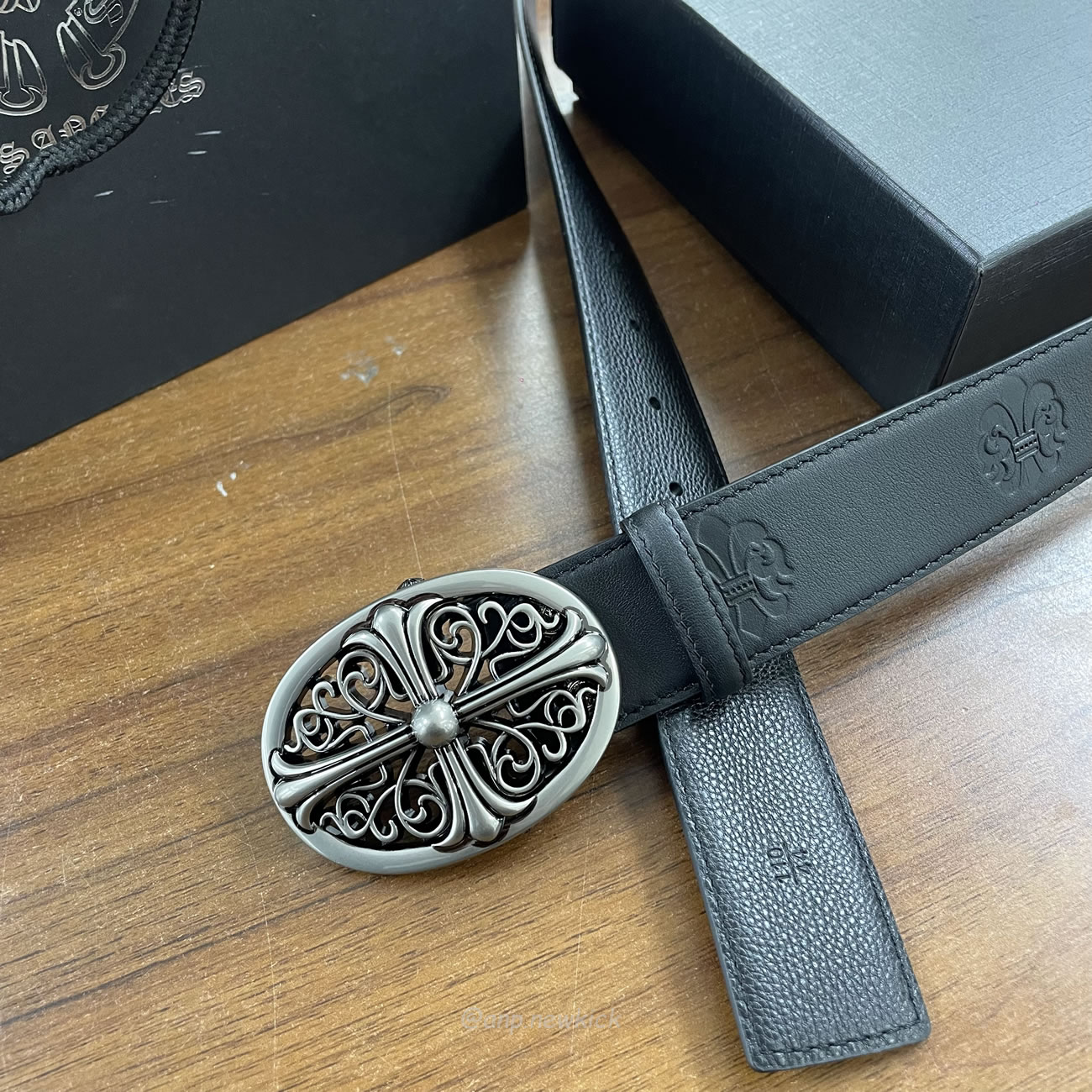 Chrome Hearts Classic Oval Cross Leather Belt Black (4) - www.newkick.org Chrome Hearts Classic Oval Cross Leather Belt Black (4) - www.newkick.org