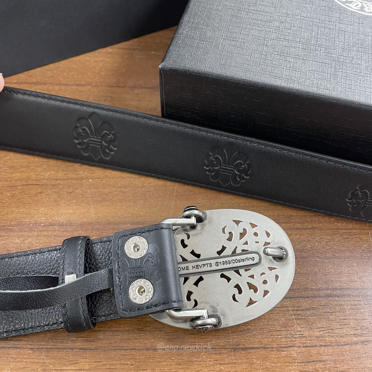 Chrome Hearts Classic Oval Cross Leather Belt Black (5) - www.newkick.org Chrome Hearts Classic Oval Cross Leather Belt Black (5) - www.newkick.org