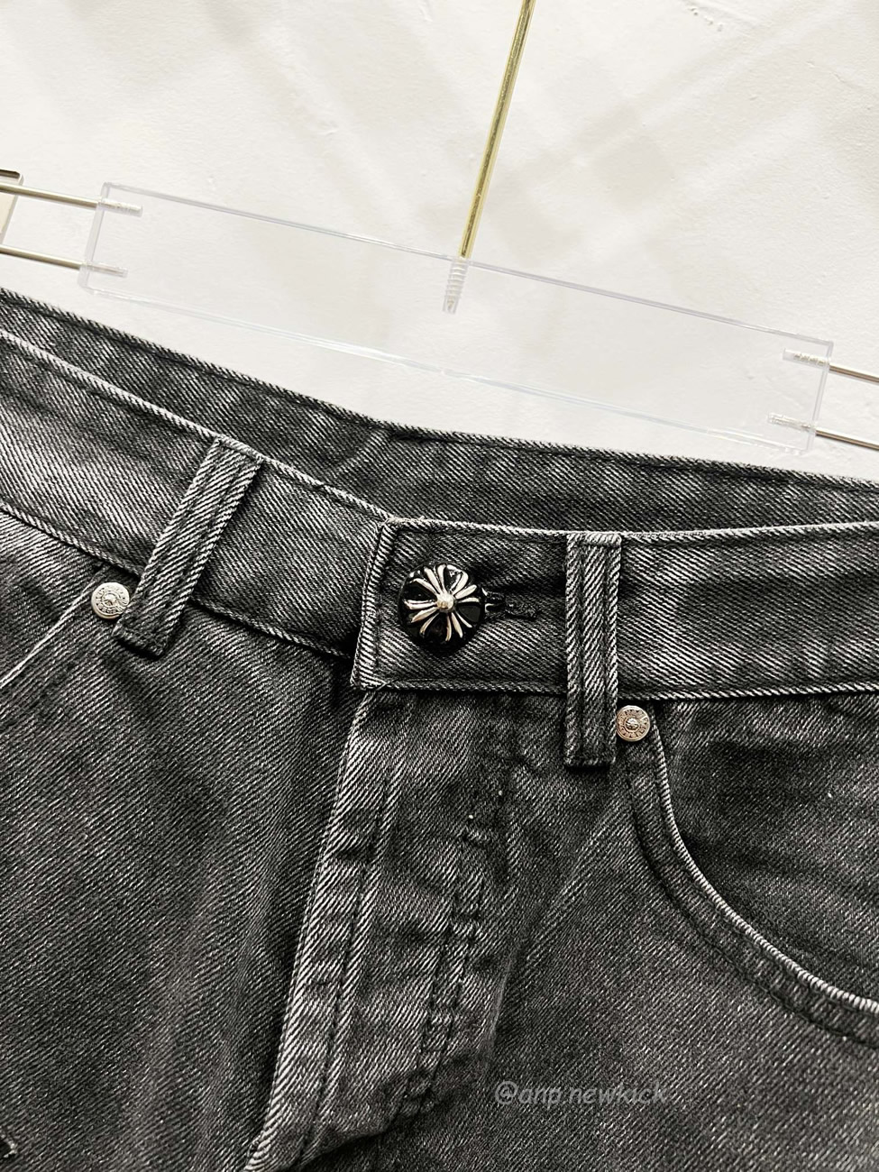 Chrome Hearts Black Grey Silver Cross Patch Jeans (2) - www.newkick.org Chrome Hearts Black Grey Silver Cross Patch Jeans (2) - www.newkick.org
