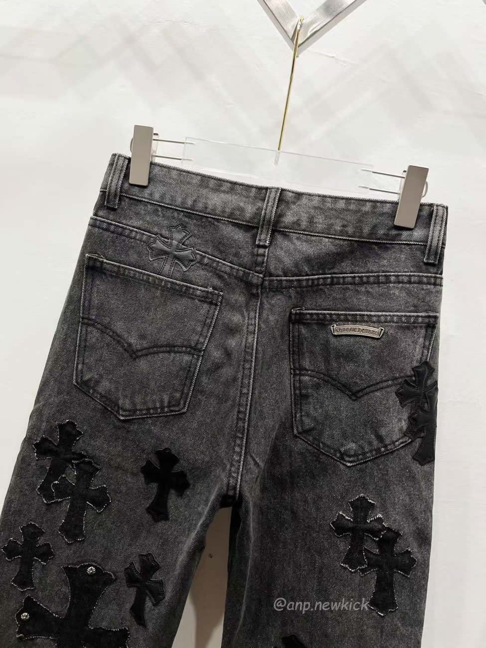 Chrome Hearts Black Grey Silver Cross Patch Jeans (8) - www.newkick.org Chrome Hearts Black Grey Silver Cross Patch Jeans (8) - www.newkick.org