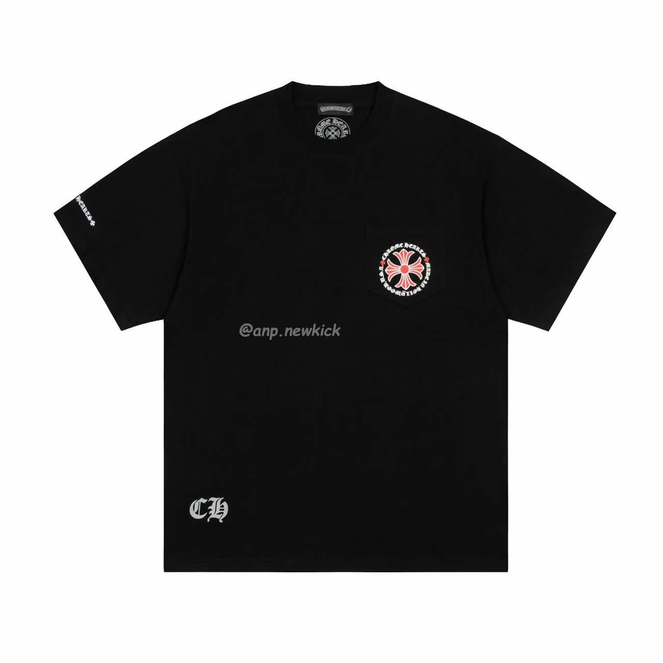 Chrome Hearts Made In Hollywood Plus Cross Black Red T Shirt (1) - www.newkick.org