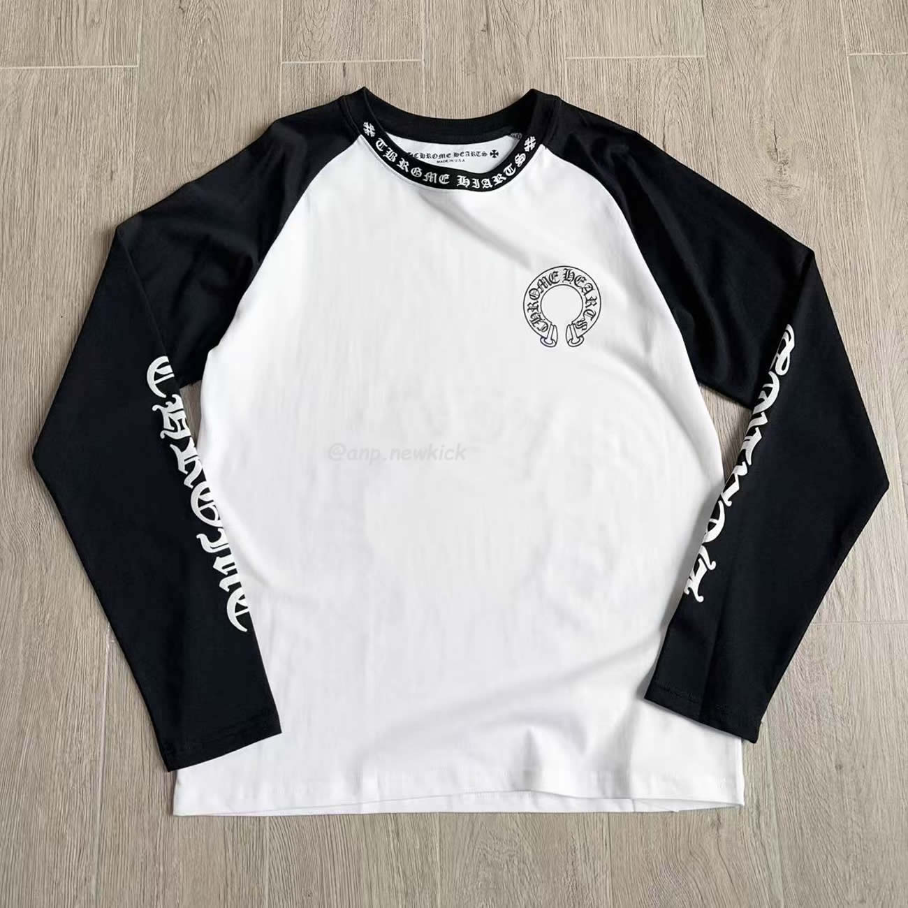 Chrome Hearts Horseshoe Baseball Shirt White Black (5) - www.newkick.org