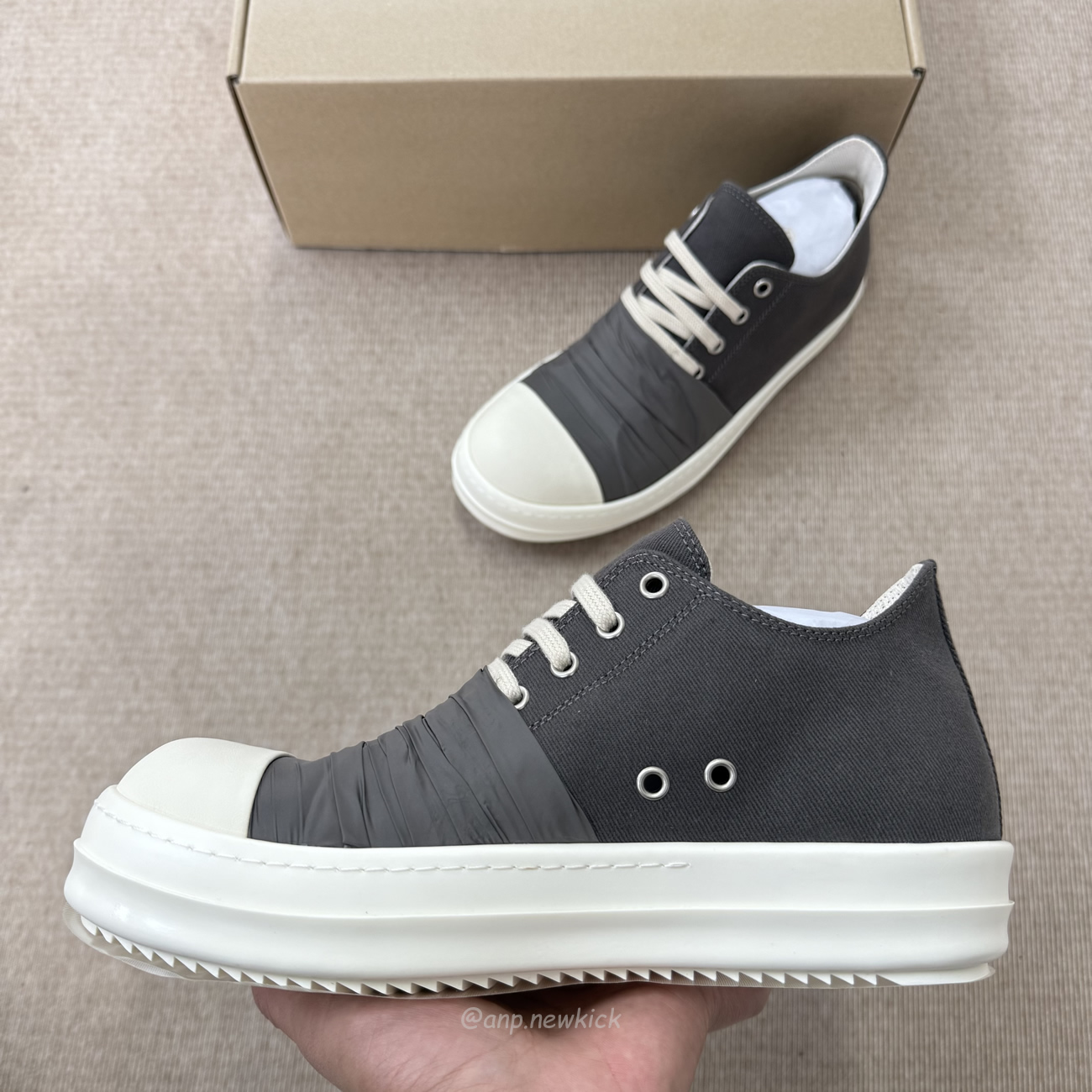 Rick Owens Drkshdw Hustler Low Dark Dust Denim Du01e3814 Donp 783411 (4) - www.newkick.org Rick Owens Drkshdw Hustler Low Dark Dust Denim Du01e3814 Donp 783411 (4) - www.newkick.org