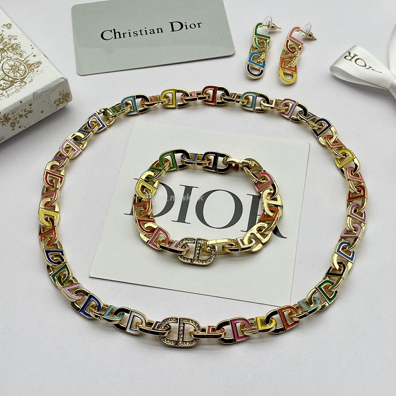 Dior Bracelet Necklace Earring Set (1) - www.newkick.org Dior Bracelet Necklace Earring Set (1) - www.newkick.org