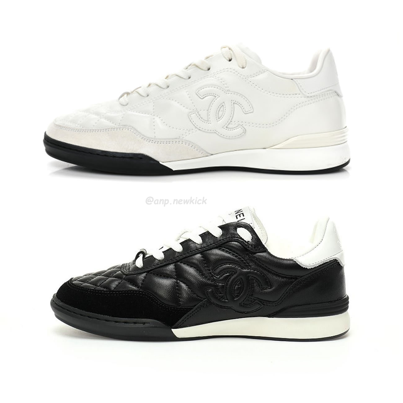 Chanel Shiny Calfskin Suede Quilted Cc Logo White Black E2435 (1) - www.newkick.org Chanel Shiny Calfskin Suede Quilted Cc Logo White Black E2435 (1) - www.newkick.org