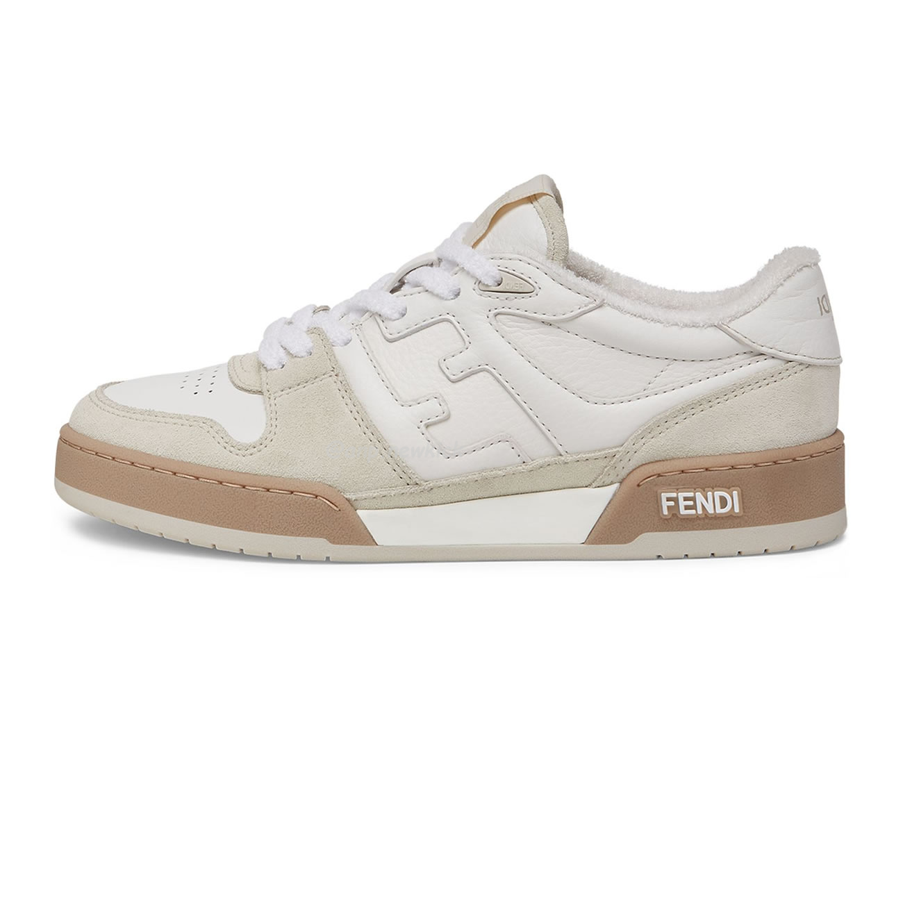 Fendi Match Cream Black White Suede And Leather Low Top Sneakers (14) - www.newkick.org