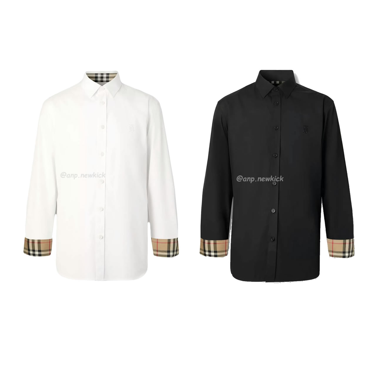 Burberry Slim Fit Monogram Motif Stretch Cotton Poplin Shirt Black White Fw21 80323081 (1) - www.newkick.org Burberry Slim Fit Monogram Motif Stretch Cotton Poplin Shirt Black White Fw21 80323081 (1) - www.newkick.org