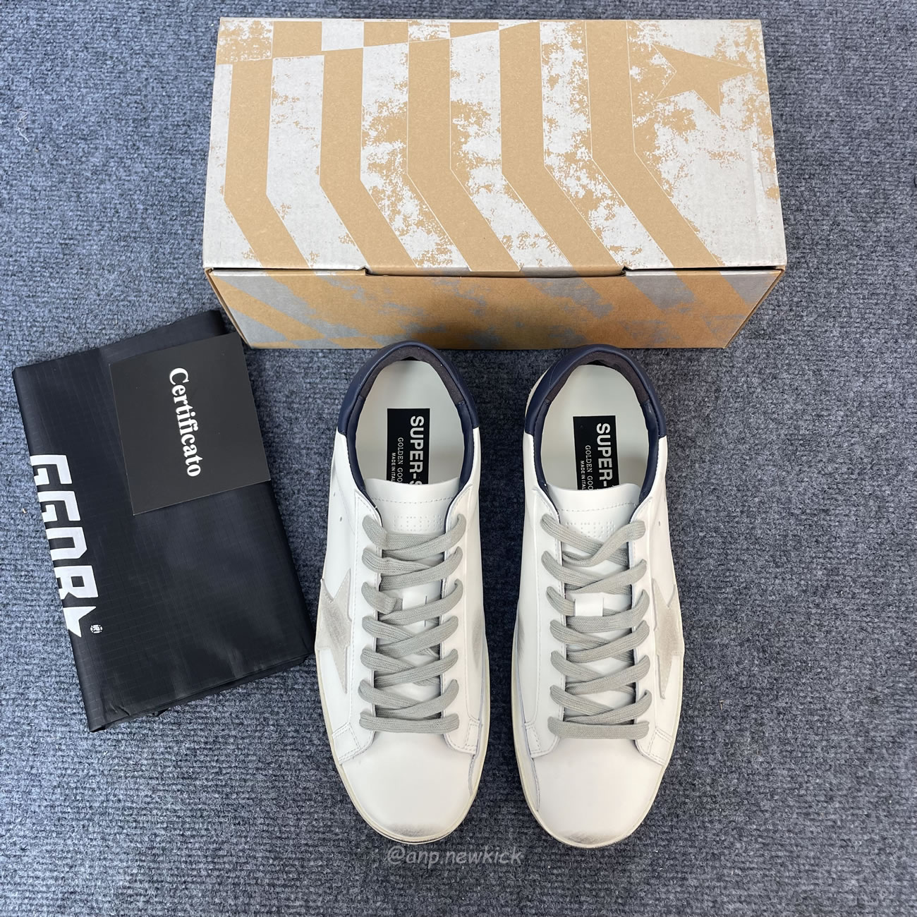 Golden Goose Super Star Gold Star White Blue Black G21d120 G304 (7) - www.newkick.vip