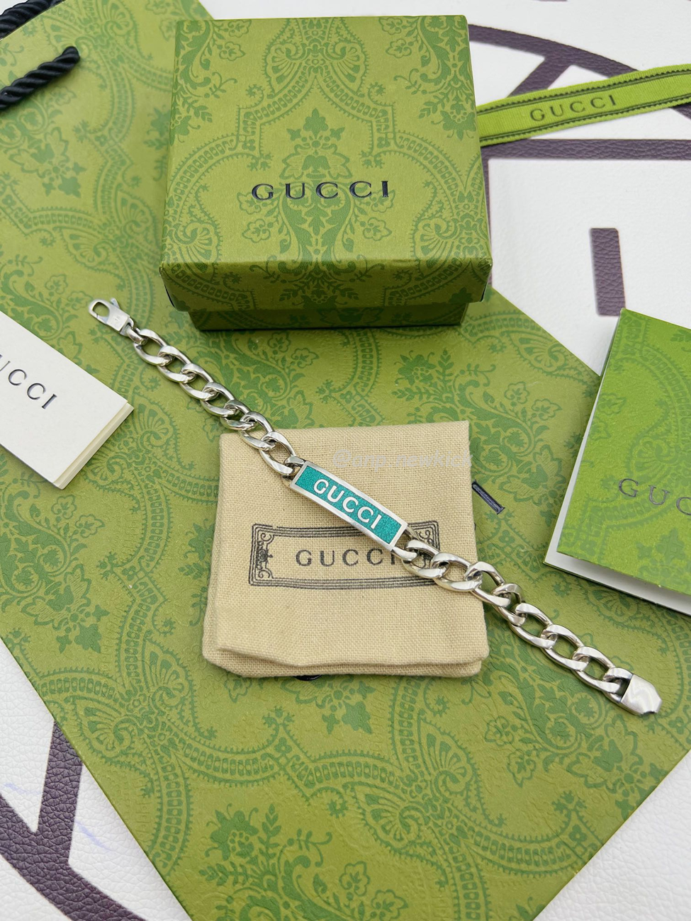 Gucci Enamel Logo Blue Silver Bracelet Guc169645 (2) - www.newkick.org Gucci Enamel Logo Blue Silver Bracelet Guc169645 (2) - www.newkick.org