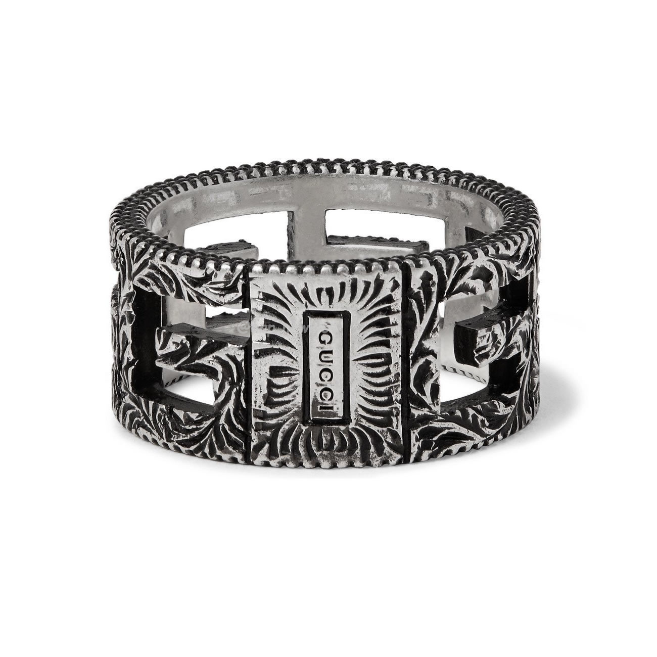 Gucci Engraved Burnished Sterling Silver Ring (1) - www.newkick.org Gucci Engraved Burnished Sterling Silver Ring (1) - www.newkick.org