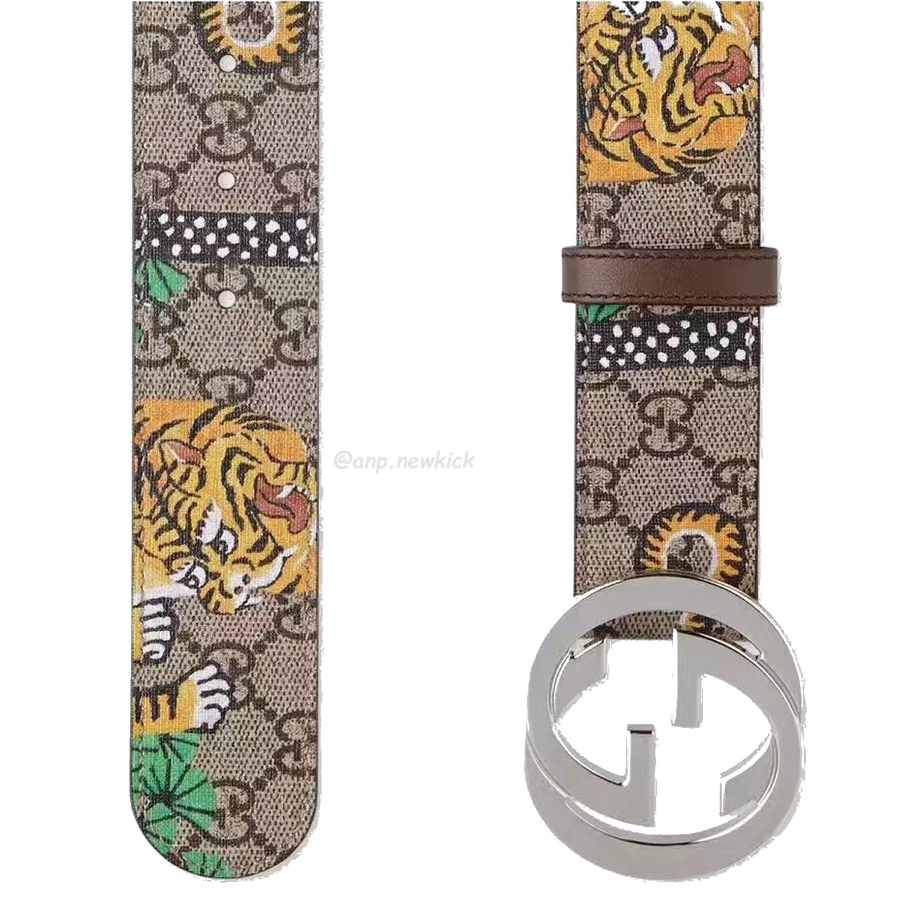 Gucci Interlocking G Belt Supreme Gg Bengal Beige Brown Multicolor (6) - www.newkick.org