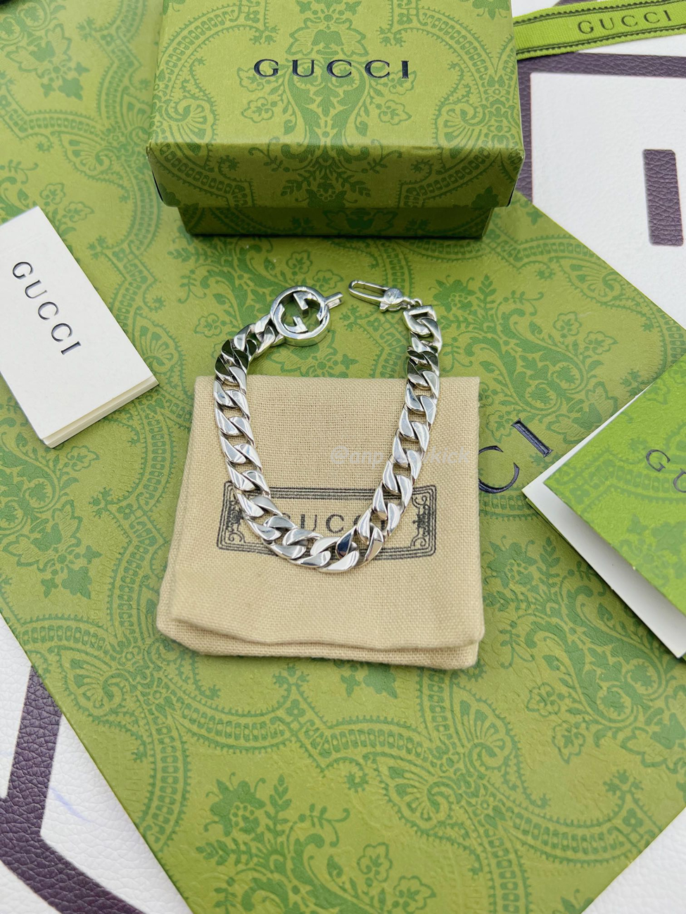 Gucci Interlocking Bracelet In Palladium Metal (1) - www.newkick.org Gucci Interlocking Bracelet In Palladium Metal (1) - www.newkick.org