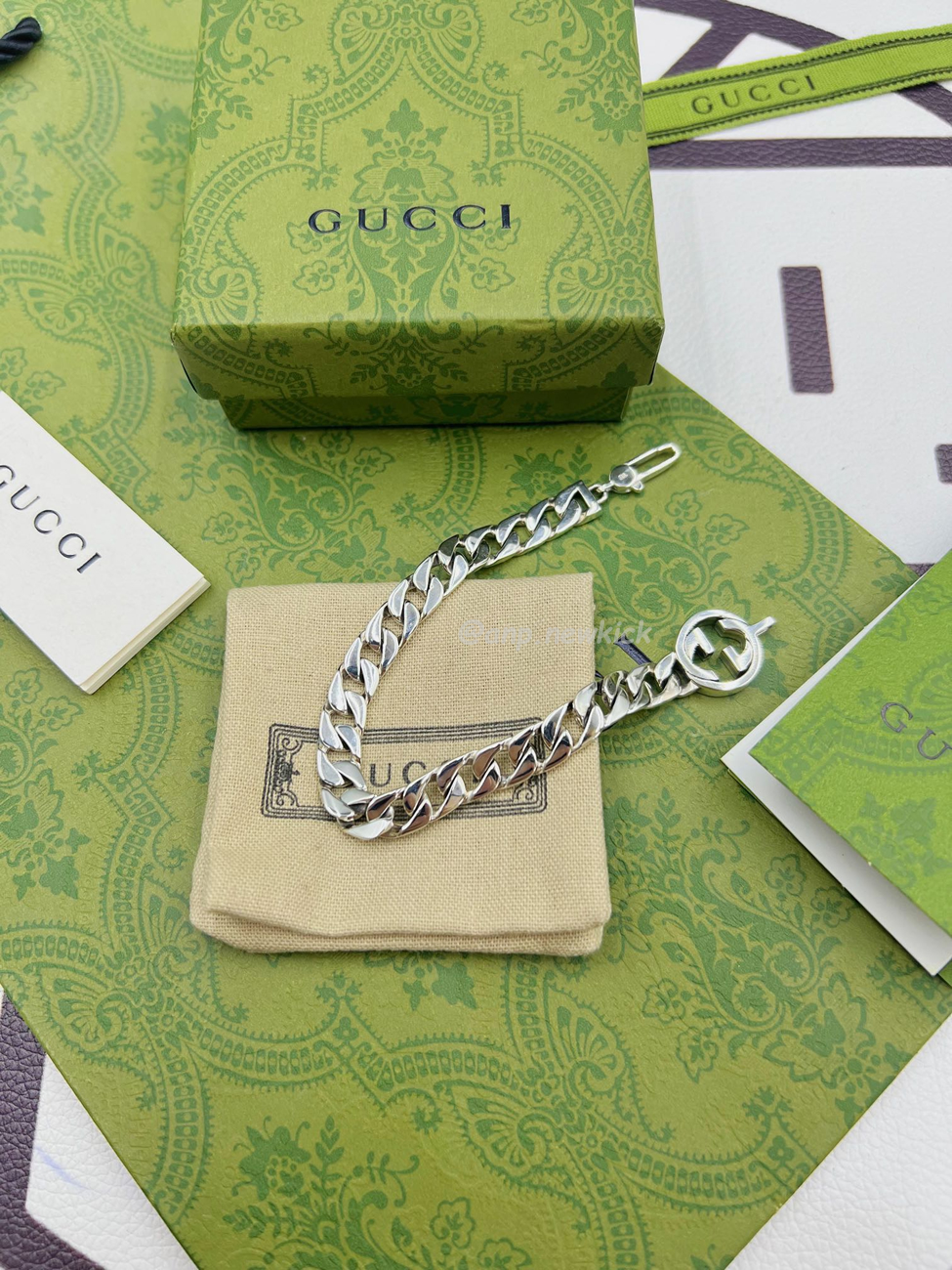 Gucci Interlocking Bracelet In Palladium Metal (2) - www.newkick.org Gucci Interlocking Bracelet In Palladium Metal (2) - www.newkick.org