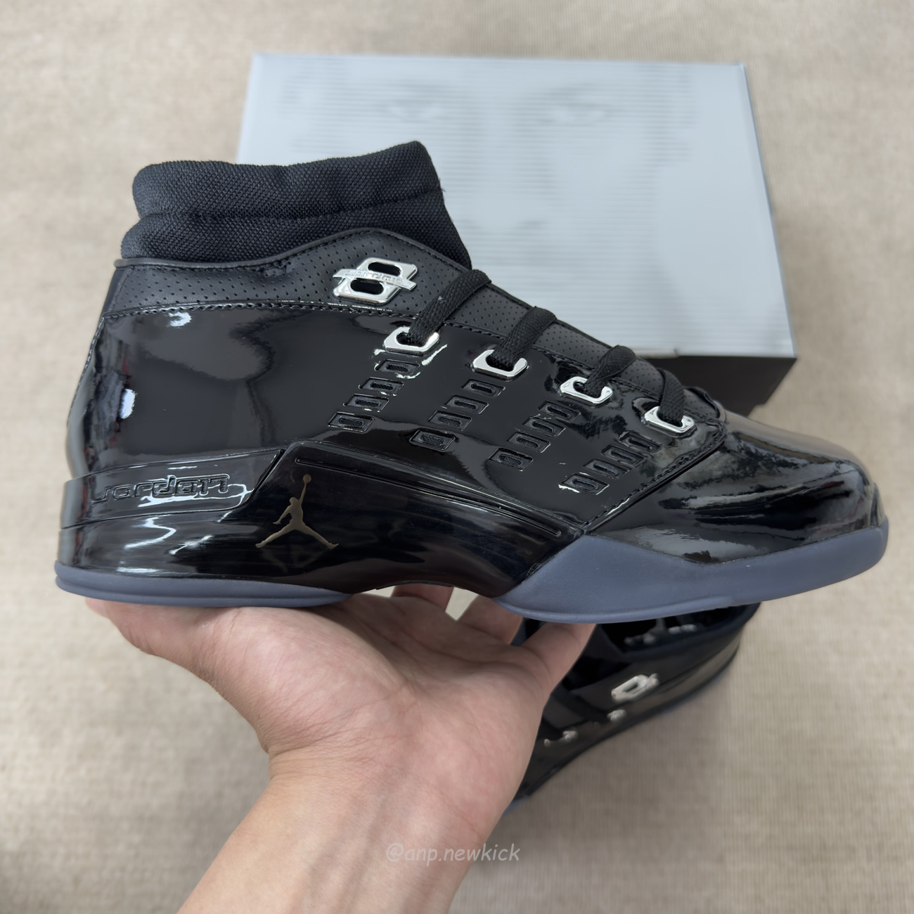 Air Jordan 17 Retro Low Sp Black Patent Iv7640 001 (5) - www.newkick.org
