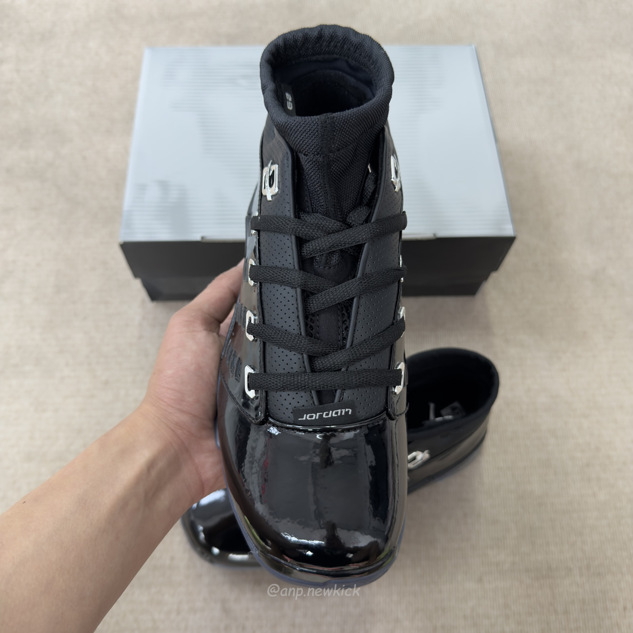 Air Jordan 17 Retro Low Sp Black Patent Iv7640 001 (6) - www.newkick.org