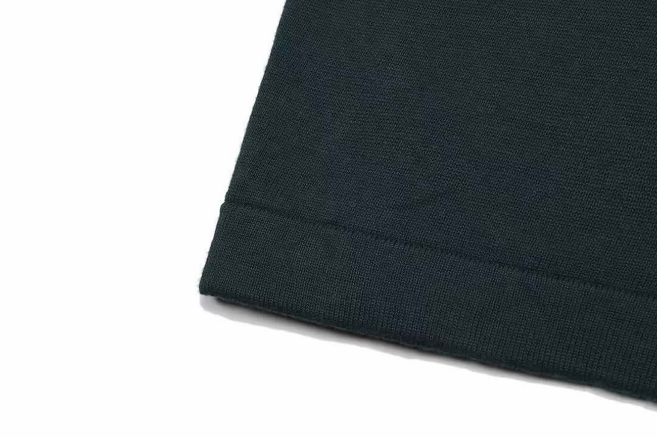 Louis Vuitton Green Polo T Shirt With White Embroidered (6) - www.newkick.org
