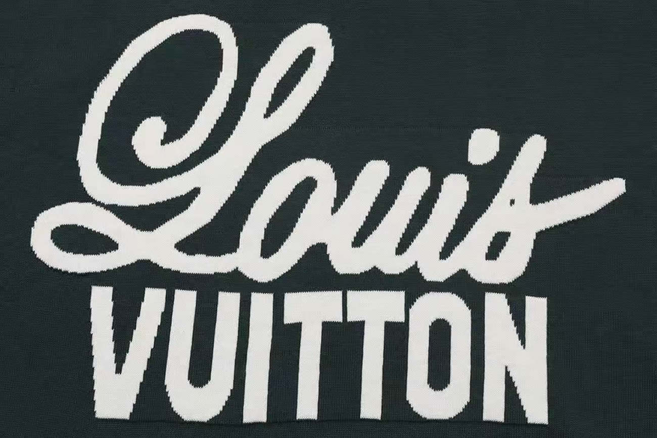 Louis Vuitton Green Polo T Shirt With White Embroidered (9) - www.newkick.org