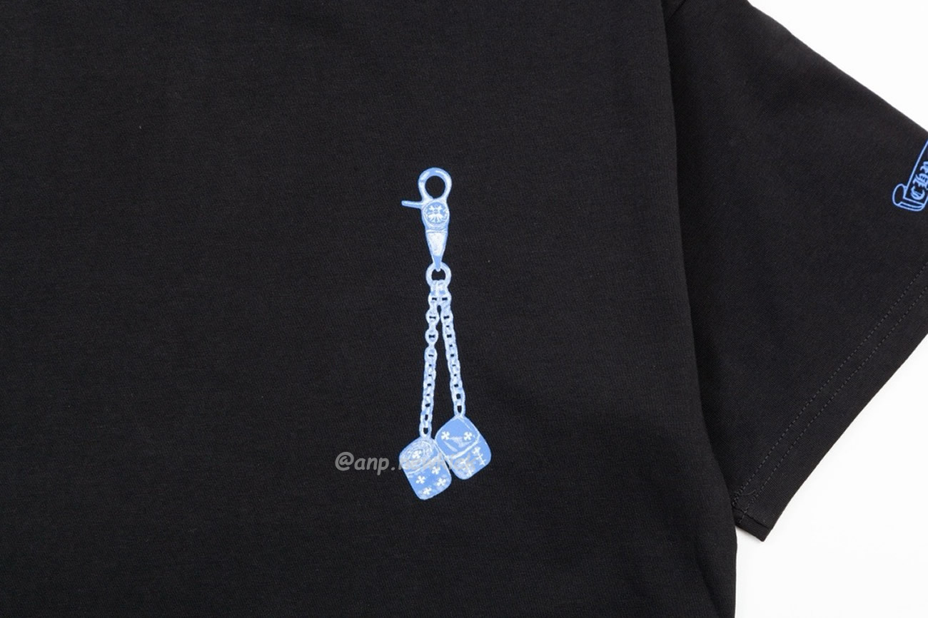 Chrome Hearts White Black Light Blue Dice T Shirt (2) - www.newkick.org Chrome Hearts White Black Light Blue Dice T Shirt (2) - www.newkick.org