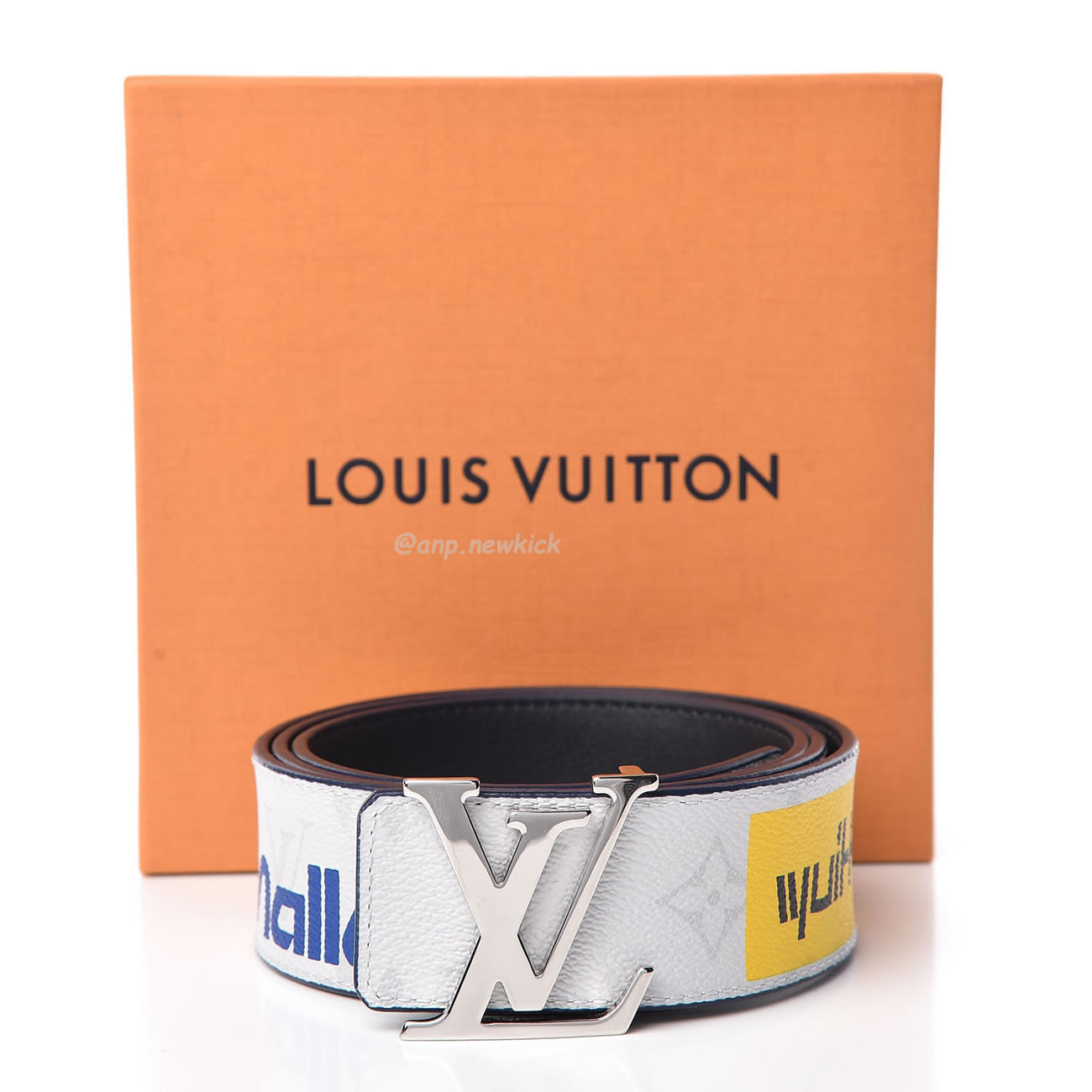 Louis Vuitton Lv Initiales Belt Monogram Logo Story 40mm White M0162s (4) - www.newkick.org
