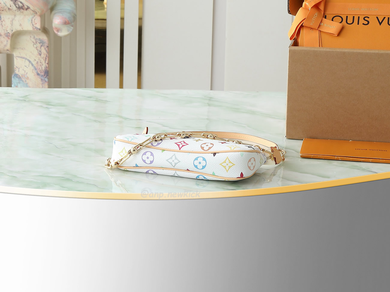 Louis Vuitton X Takashi Murakami Pochette Accessoires White Multicolored M13404 (8) - www.newkick.org Louis Vuitton X Takashi Murakami Pochette Accessoires White Multicolored M13404 (8) - www.newkick.org