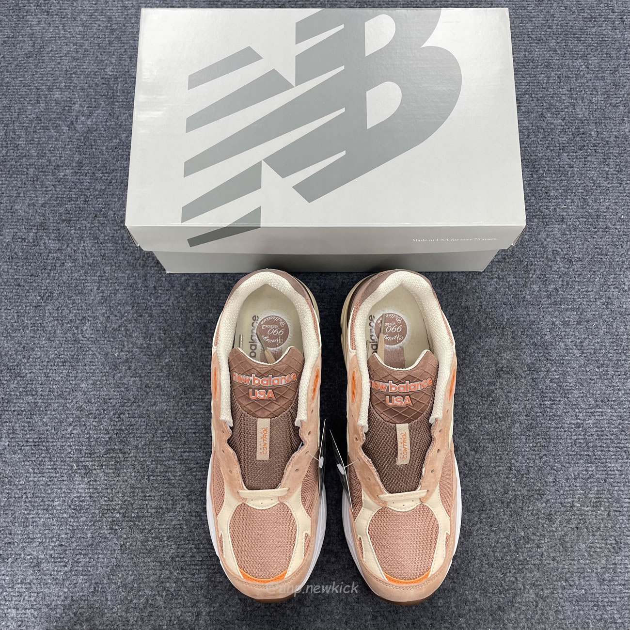 New Balance 990v3 Miusa Size Exclusive Orange Cream M990sz3 (9) - www.newkick.org