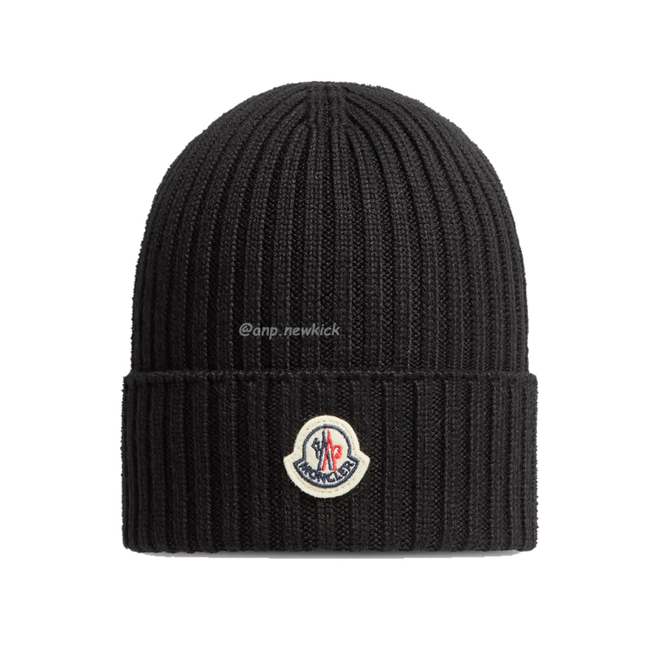 Moncler Logo Patch Ribbed Knit Beanie Black Blue (2) - www.newkick.org Moncler Logo Patch Ribbed Knit Beanie Black Blue (2) - www.newkick.org