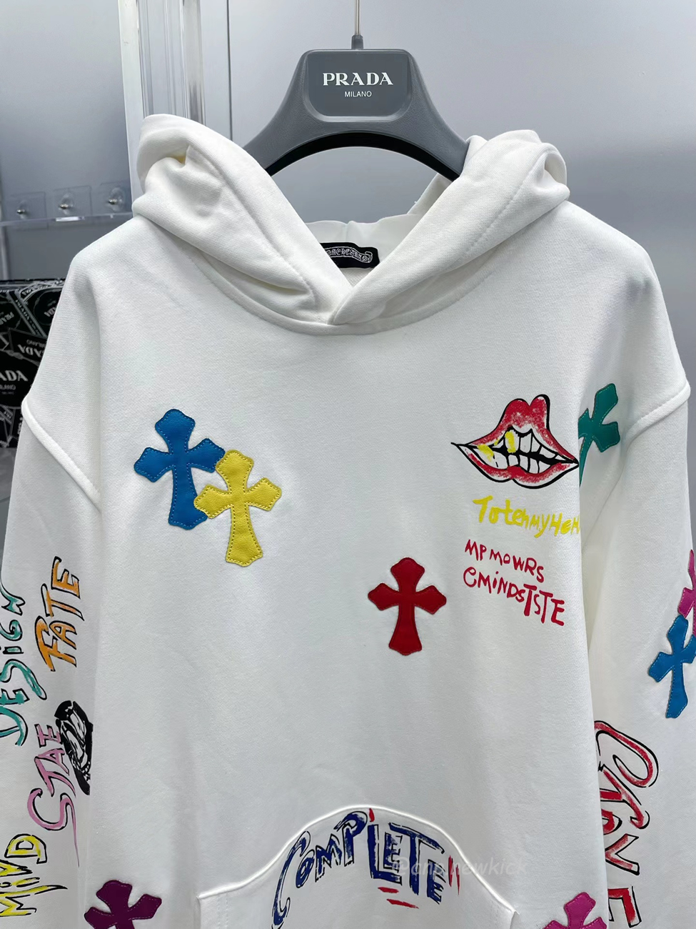 Chrome Hearts Multi Color Cross Hoodie Black White Gray (2) - www.newkick.vip Chrome Hearts Multi Color Cross Hoodie Black White Gray (2) - www.newkick.vip