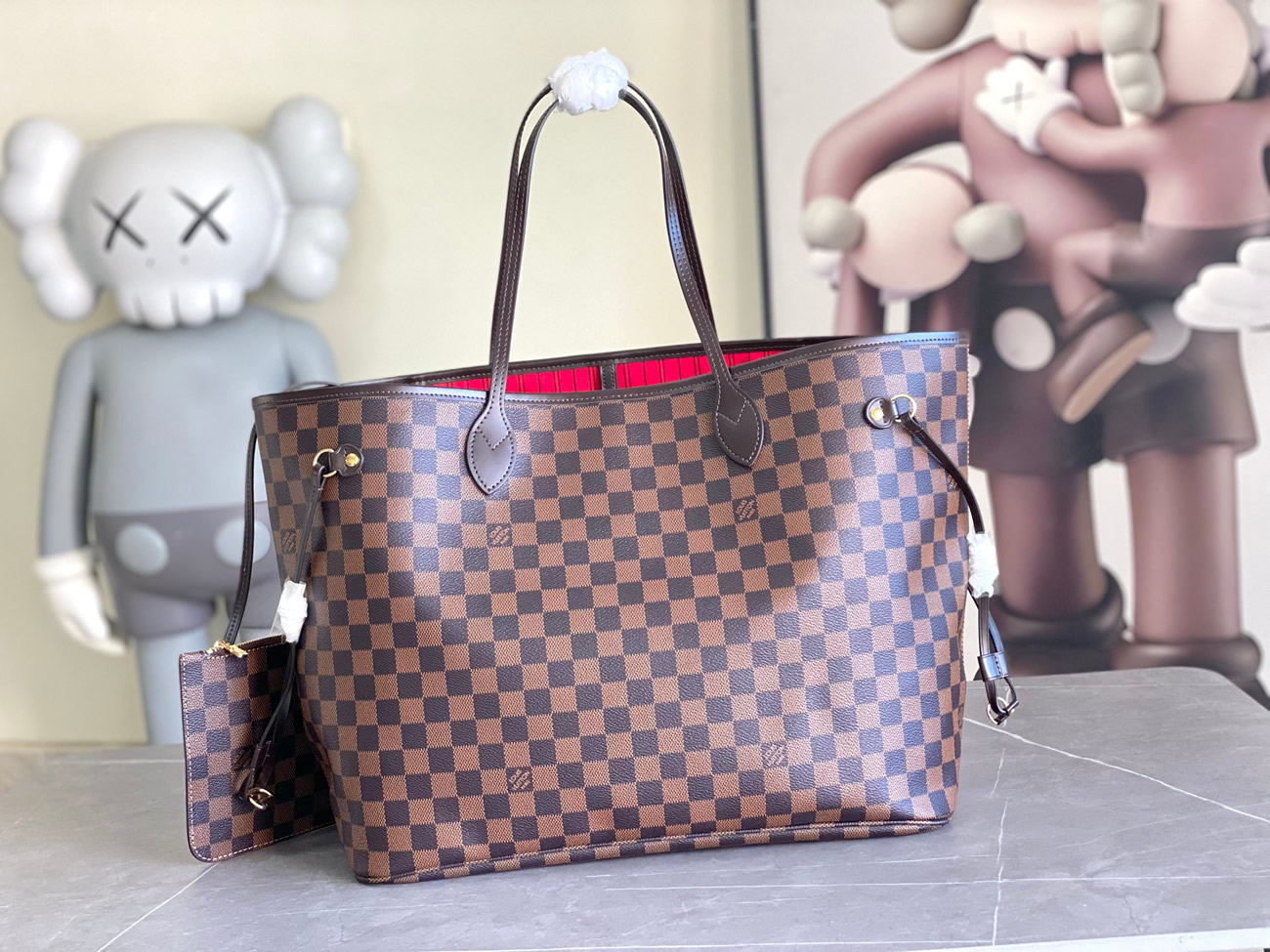 Louis Vuitton Neverfull Mm Damier Ebene Canvas With Cherry Lining N40599 (6) - www.newkick.org Louis Vuitton Neverfull Mm Damier Ebene Canvas With Cherry Lining N40599 (6) - www.newkick.org