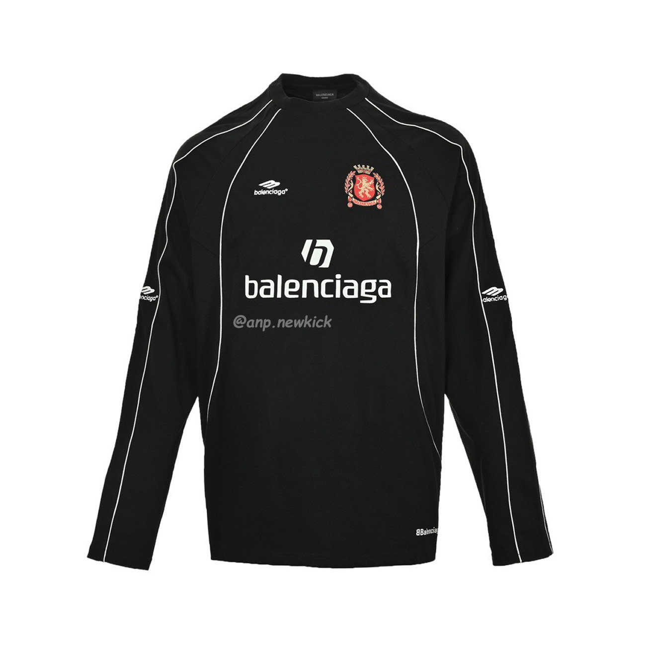Balenciaga Black Soccer Long Sleeve Jersey T Shirt (1) - www.newkick.org Balenciaga Black Soccer Long Sleeve Jersey T Shirt (1) - www.newkick.org