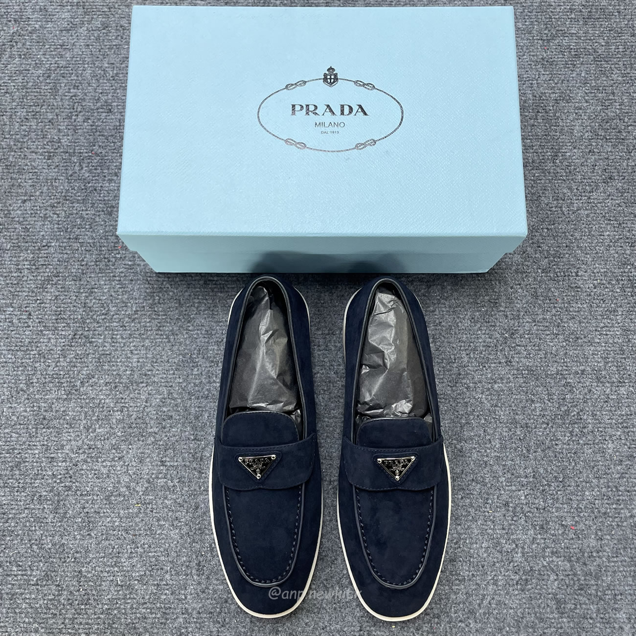 Prada Logo Suede Loafers (5) - www.newkick.org Prada Logo Suede Loafers (5) - www.newkick.org