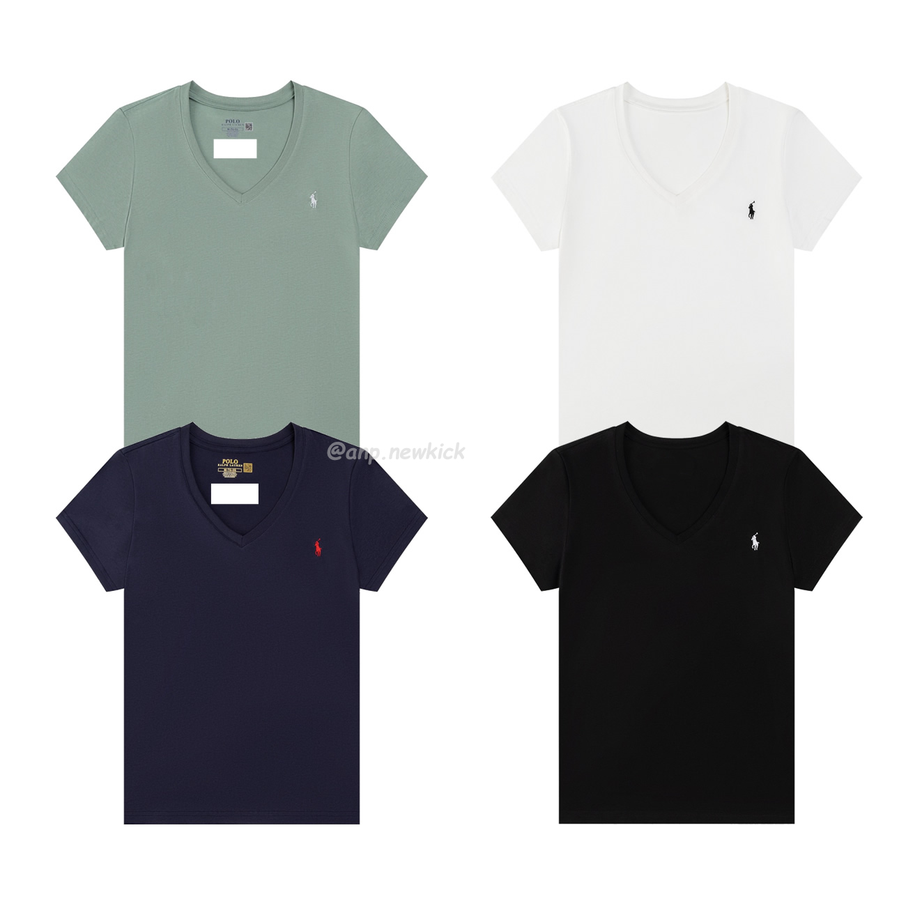Ralph Lauren Classic Pony Womens V Neck Short Sleeved T Shirt (1) - www.newkick.org